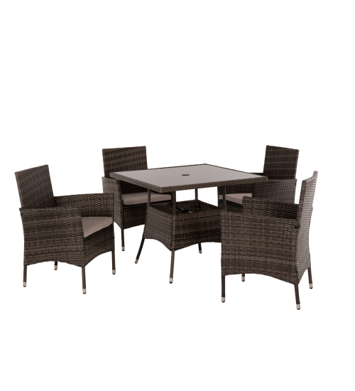 Σετ Βεράντας Rattan τραπέζι με 4.καρέκλες
